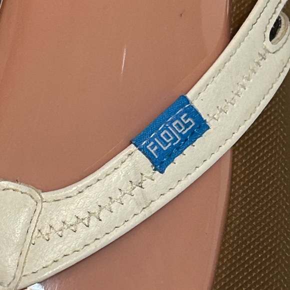 Flojos Blue and White Striped Sandals - Picture 6 of 6